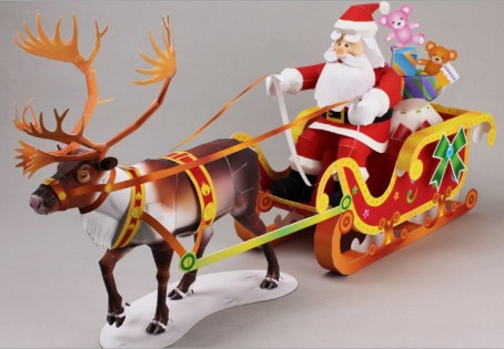 santa claus riding a sleigh